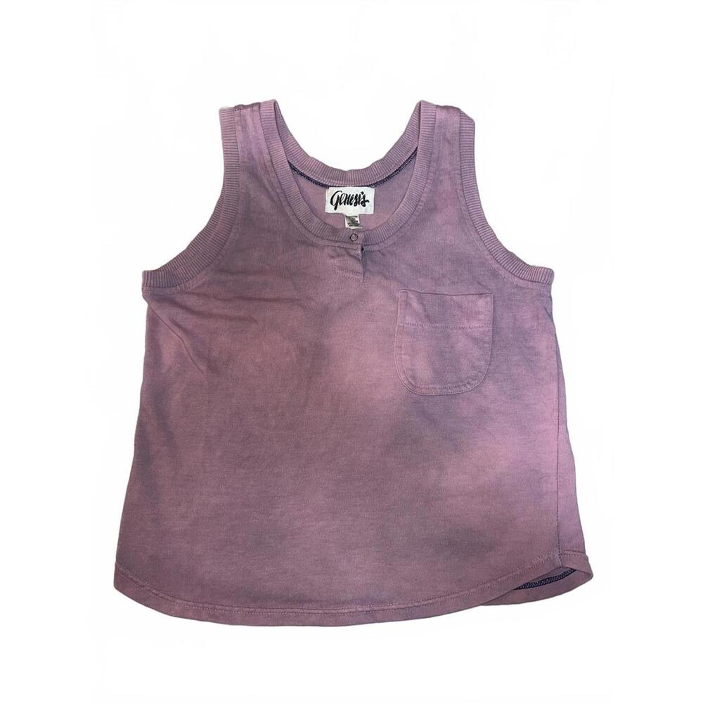 Vintage Genesis Purple Sleeveless Tank Top with Pocket, Size Large